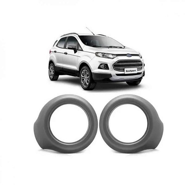 Moldura do para choque para farol auxiliar ecosport ford de 2013 a 2017 inferior lado direito cinza