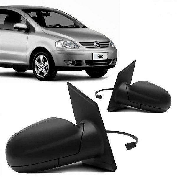 Retrovisor externo fox e crossfox e spacefox volkswagen de 2004 a 2009 lado esquerdo elétrico