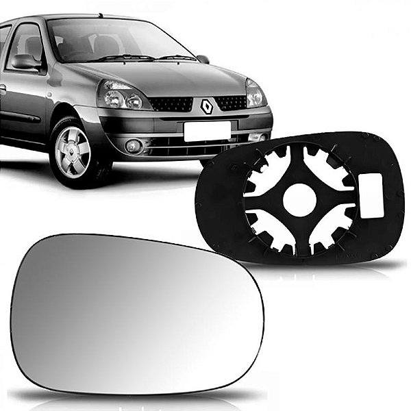 Subconjunto de retrovisor clio e scenic renault de 1999 a 2012 lado esquerdo convexo