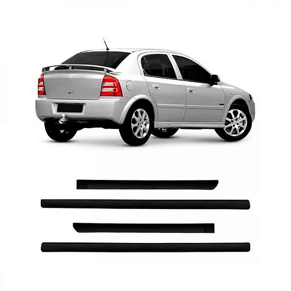 Protetor de para choque astra chevrolet de 1998 a 2002 preto hatch quatro portas