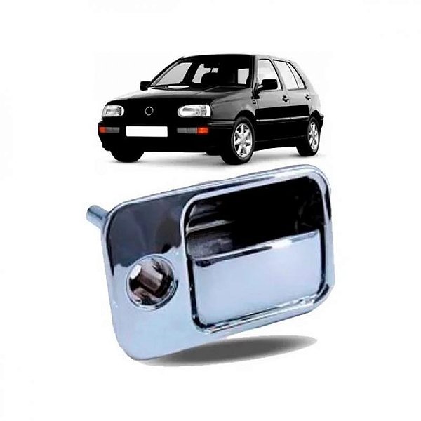 Maçaneta da tampa do porta luvas golf volkswagen de 1995 a 1998 cromada