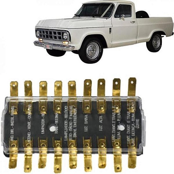 Caixa de fusíveis a10, c10 e d10 chevrolet de 1980 a 1989 tipo americano