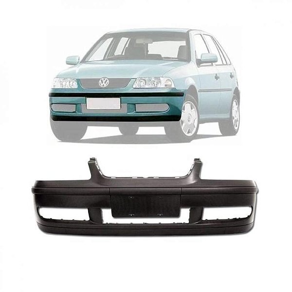 Para choque gol volkswagen de 1999 a 2003 dianteiro preto liso com friso geração 3 ponteira para choque
