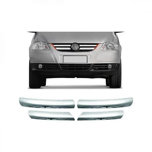Friso da grade fox, spacefox e crossfox volkswagen de 2008 a 2009 dianteiro cromado