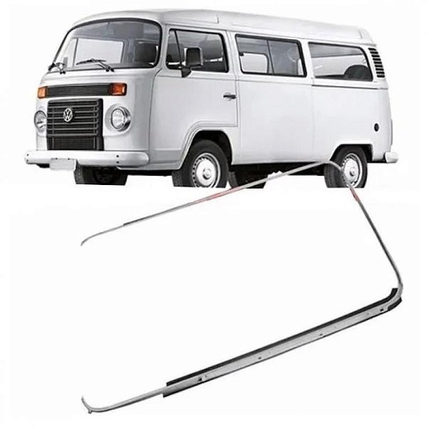 Friso kombi volkswagen de 1982 a 1998 lado esquerdo cromado com pestana
