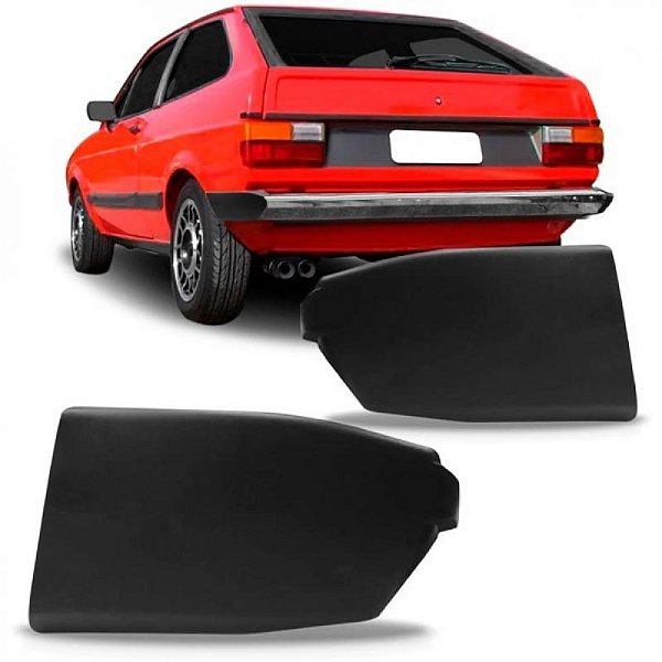 Ponteira de para choque gol volkswagen de 1981 a 1983 preto e cinza