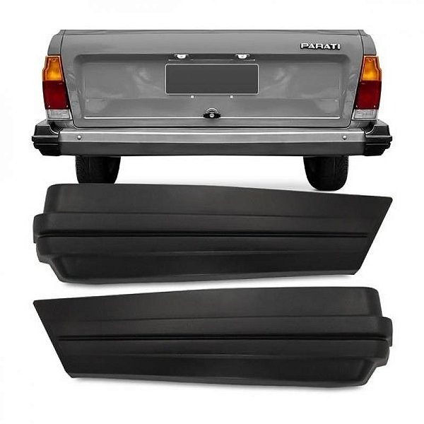 Ponteira para choque parati volkswagen de 1984 a 1986 preto e cinza