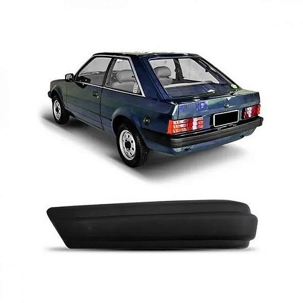 Ponteira de para choque escort ford de 1983 a 1986 preta tubo l