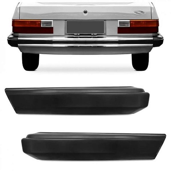Ponteira de para choque del rey ford de 1980 a 1985 preto e cinza