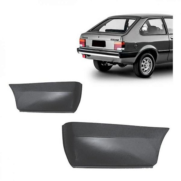 Ponteira para choque chevette chevrolet de 1987 a 1996 preto hatch
