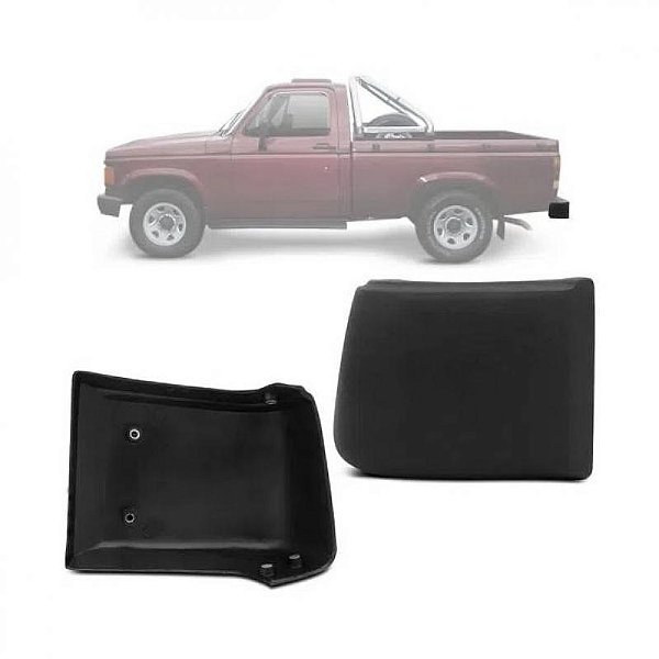 Ponteira para choque d20 chevrolet de 1985 a 1999 preto e cinza