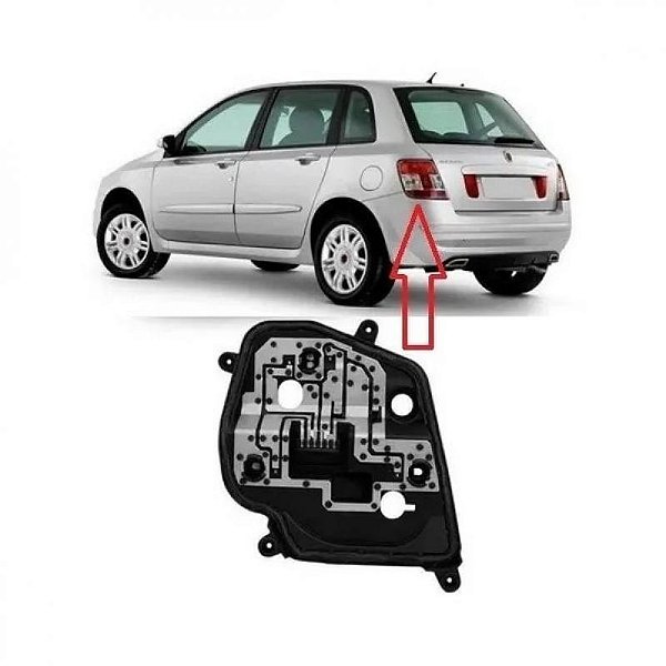 Circuito de lanterna traseira stilo fiat de 2008 a 2011 lado direito