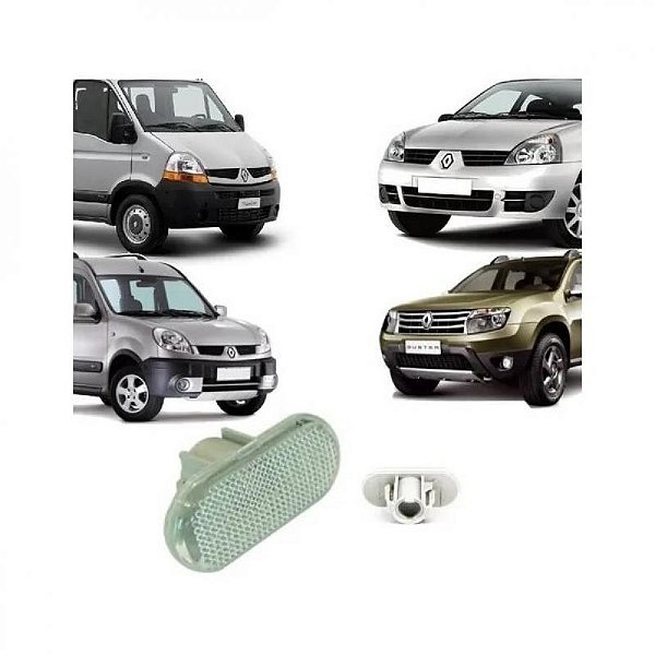 Lanterna clio renault de 2003 a 2011 e master renault de 2009 a 2012 e duster renault de 2010 a 2020 lateral cristal