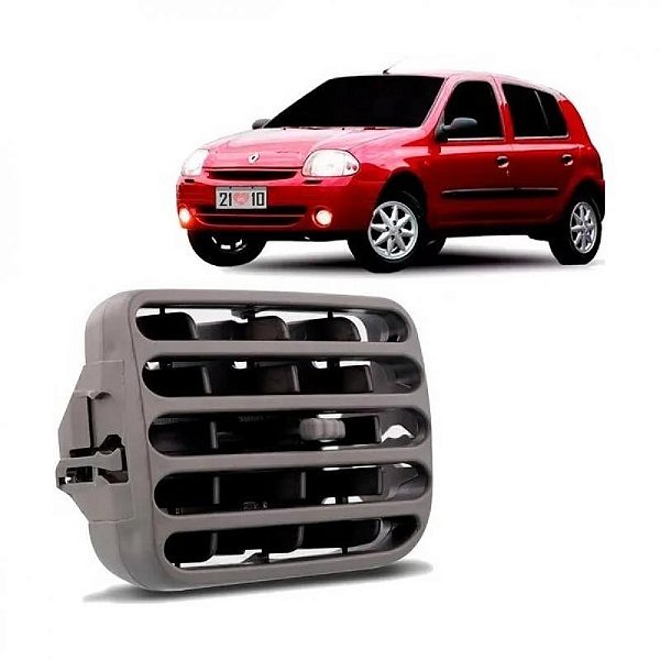 Difusor de entrada de ar clio renault de 1999 a 2011 central lado direito cinza escuro
