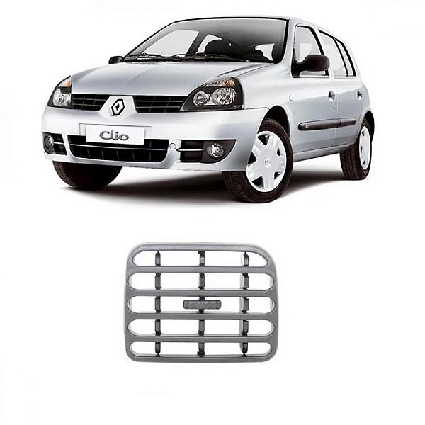 Difusor de entrada de ar clio renault de 2000 a 2011 central lado direito cromado