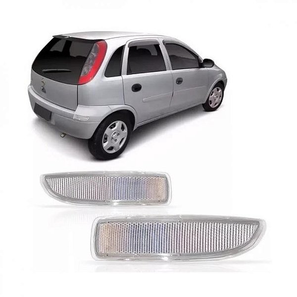 Refletor corsa chevrolet de 2003 a 2012 lado esquerdo cristal acrílico para hatch