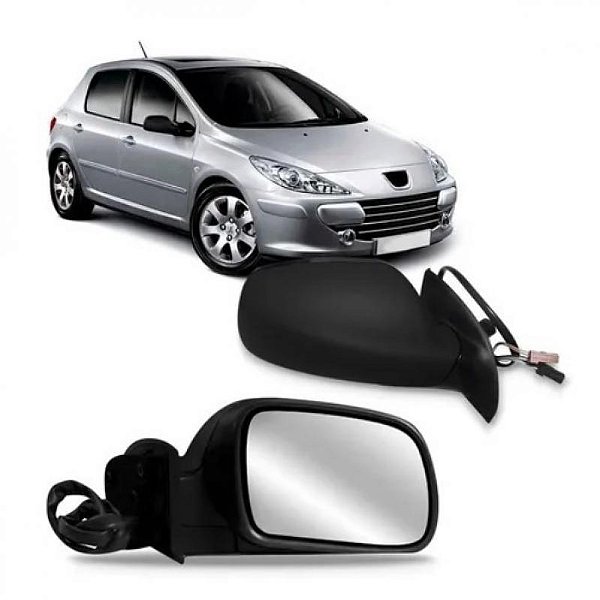 Retrovisor 307 peugeot de 2003 a 2012 lado direito preto externo elétrico