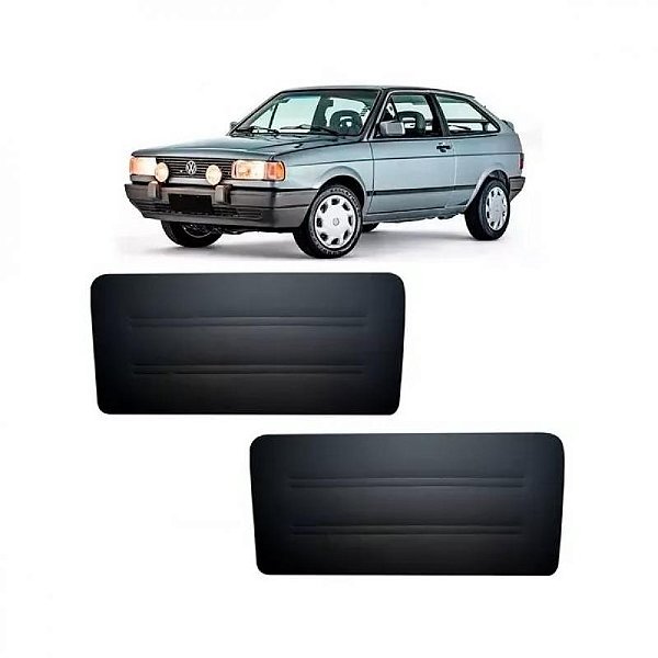 Lateral de portas gol volkswagen de 1985 a 1988 dianteira vermelho escuro estreita