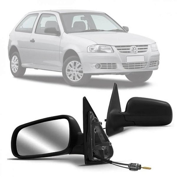 Retrovisor externo gol volkswagen de 1999 a 2008 lado direito bicolor duas portas com controle manual