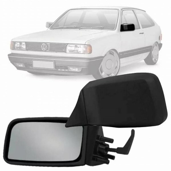 Retrovisor gol volkswagen de 1987 a 1994 lado esquerdo externo com controle manual