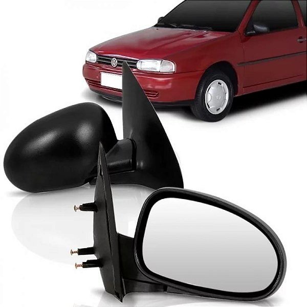 Retrovisor gol volkswagen de 1995 a 1999 lado direito externo bicolor fixo duas portas