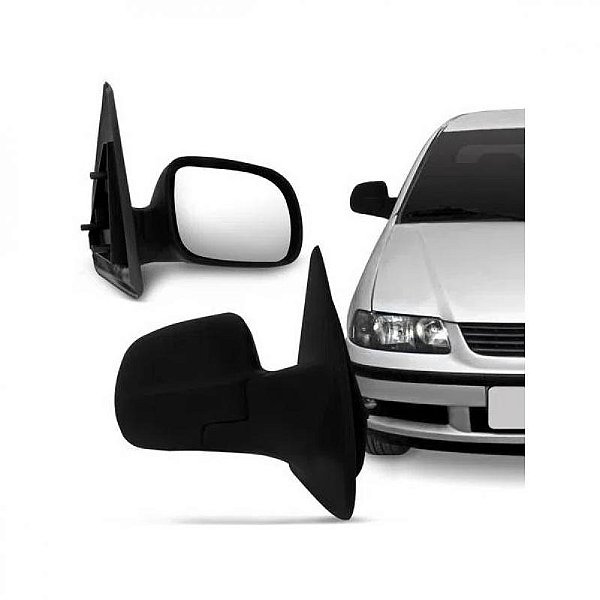 Retrovisor externo gol city volkswagen de 1999 a 2008 lado direito verde escuro bicolor geração três ponteira para choque duas portas adaptação