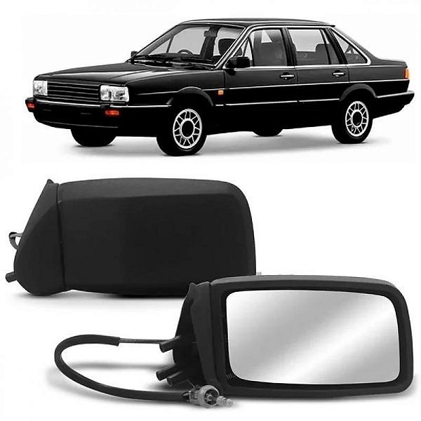 Retrovisor externo santana volkswagen de 1985 a 1991 lado direito verde escuro com controle manual para duas e quatro portas