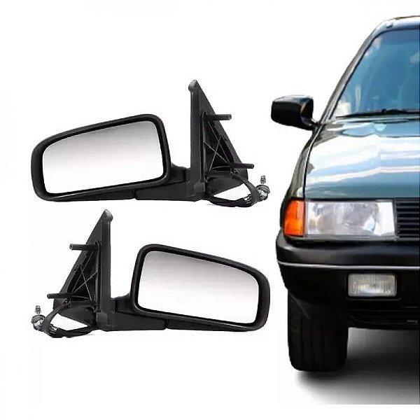 Retrovisor santana volkswagen de 1991 a 1998 lado esquerdo verde escuro externo com controle manual