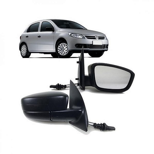 Retrovisor externo gol volkswagen de 2009 a 2012 lado direito verde escuro com controle manual geração cinco