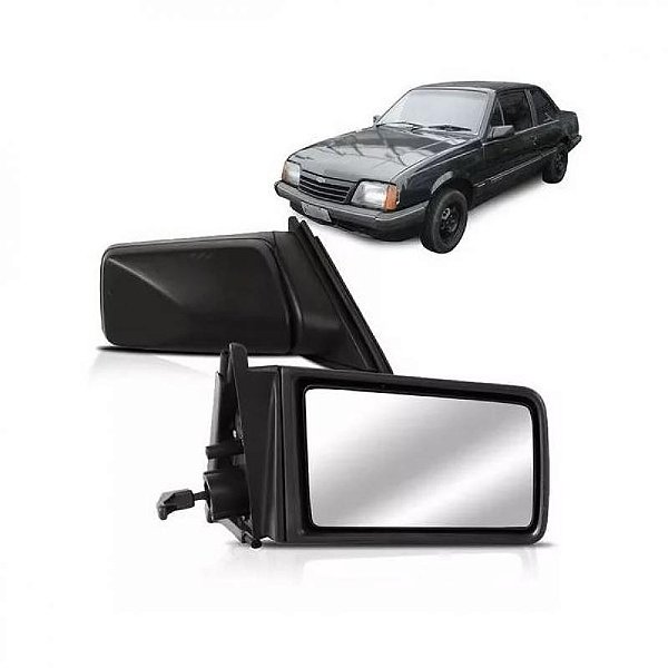 Retrovisor externo monza chevrolet de 1982 a 1990 lado esquerdo com controle manual para duas e quatro portas