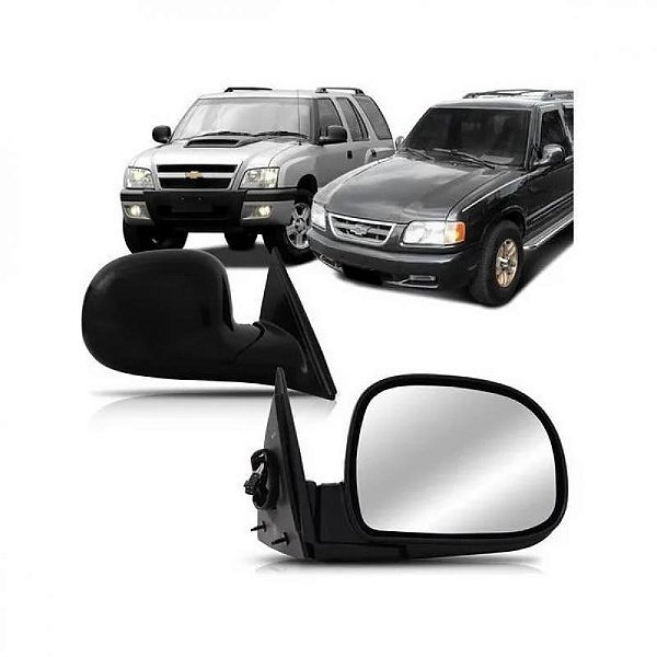 Retrovisor externo s10 chevrolet de 1995 a 2011 lado esquerdo elétrico