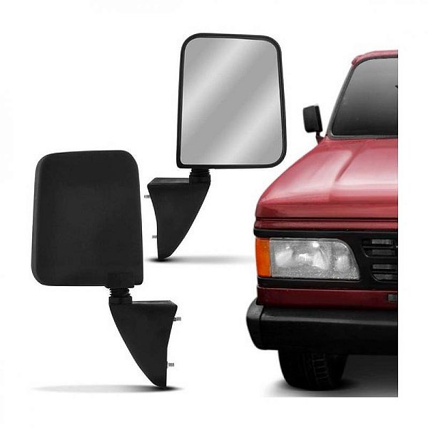 Carcaça de retrovisor externo d20 chevrolet de 1985 a 1990 lado direito com bojo grande