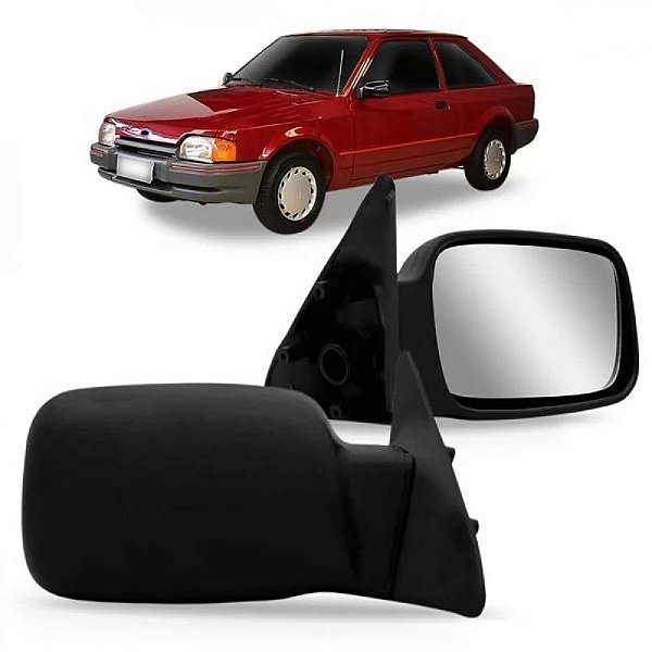Retrovisor externo escort ford de 1987 a 1995 e escort hobby ford e verona ford de 1990 a 1992 e apollo volkswagen de 1990 a 1992 lado esquerdo verde escuro fixo