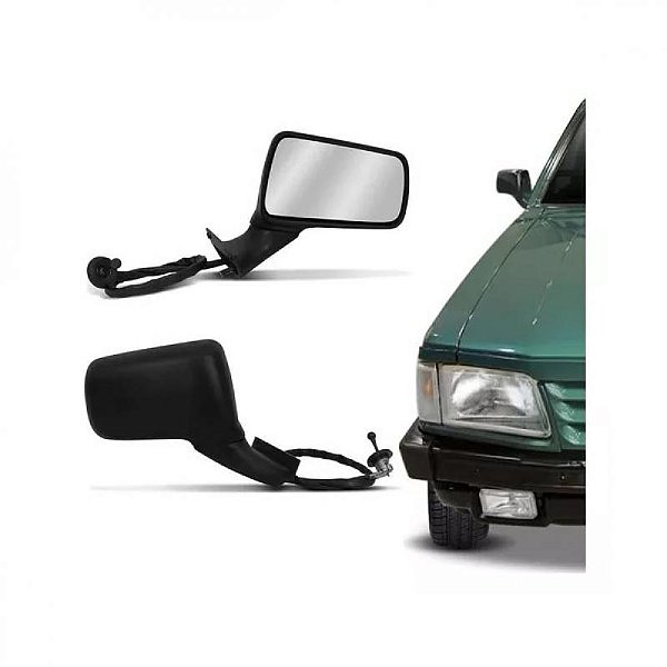 Retrovisor externo del rey ford de 1985 a 1992 e pampa ford de 1992 a 1997 lado esquerdo verde escuro com controle manual