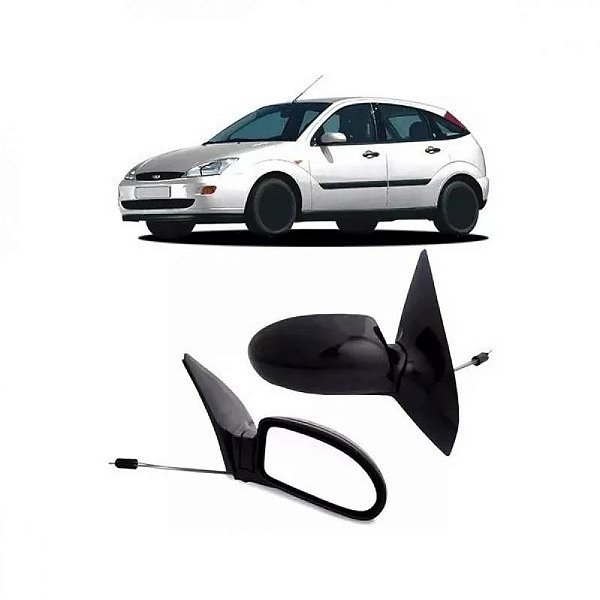 Retrovisor externo focus ford de 1998 a 2008 lado direito verde escuro com controle manual