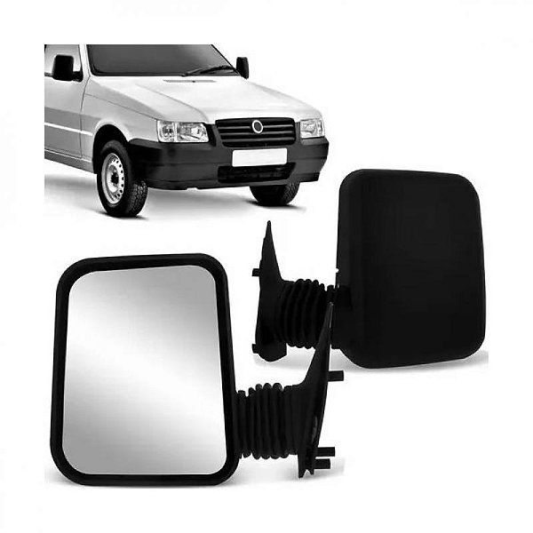 Retrovisor externo fiorino fiat de 1997 a 2010 lado esquerdo verde escuro fixo