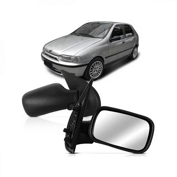 Retrovisor externo palio fiat de 1996 a 2000 lado direito verde escuro adaptação quatro portas