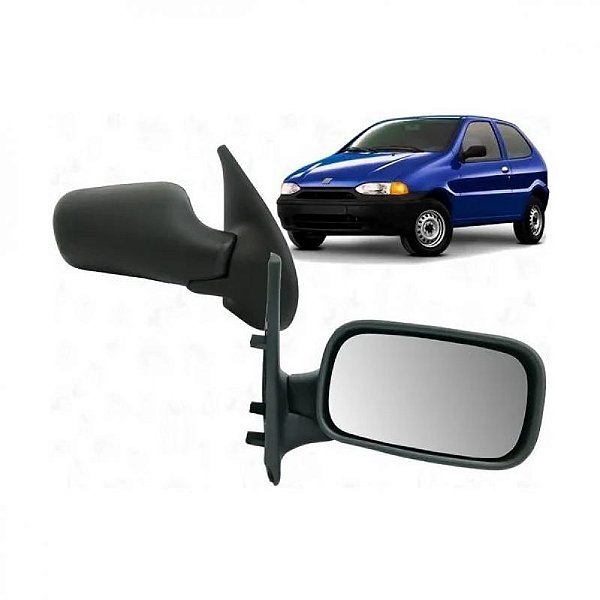 Retrovisor externo palio fiat de 1996 a 2000 lado direito verde escuro duas portas bicolor para adaptação