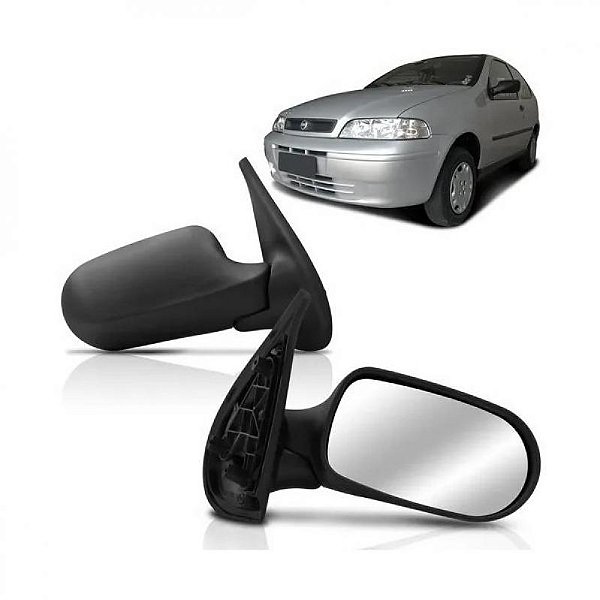 Retrovisor externo palio fire fiat de 2001 a 2006 lado esquerdo verde escuro duas portas bicolor para adaptação
