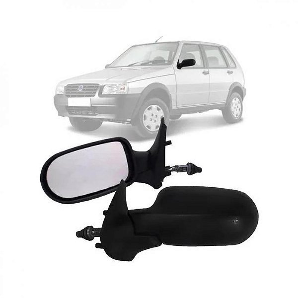 Retrovisor externo uno fiat de 2004 a 2013 lado esquerdo verde escuro fire flex quatro portas adaptação