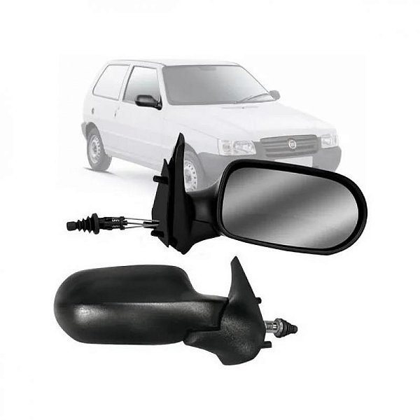 Retrovisor externo uno fiat de 2004 a 2013 lado direito verde escuro bicolor fire flex duas portas com controle manual