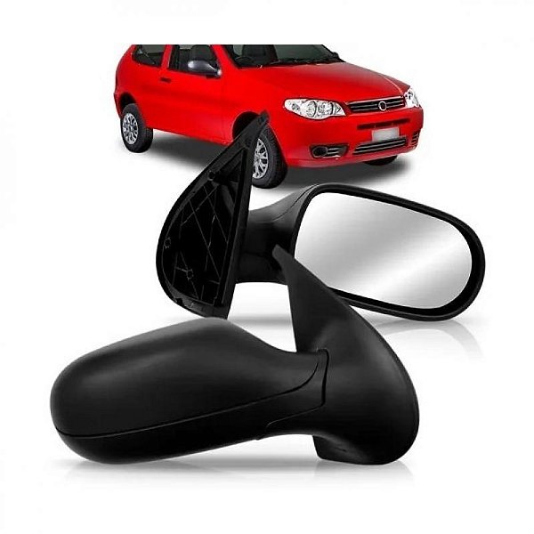 Retrovisor externo palio fiat de 2004 a 2011 lado direito verde escuro bicolor duas portas tipo zoiao adaptação
