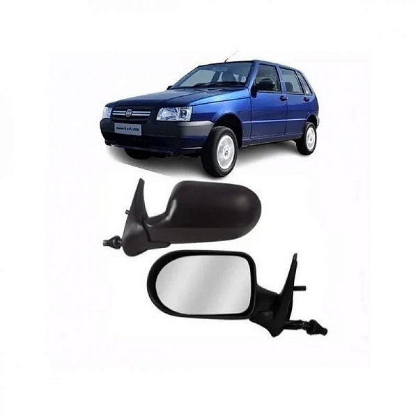 Retrovisor externo uno fiat de 2010 a 2011 lado esquerdo economy quatro portas com controle manual