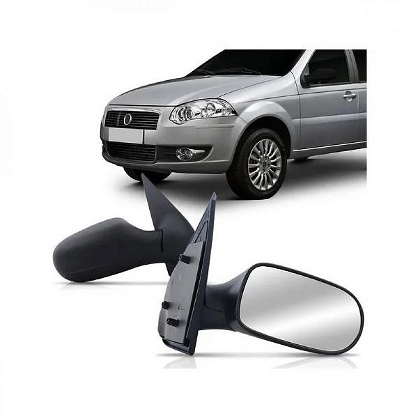 Retrovisor externo palio fiat de 2008 a 2011 lado direito bicolor duas portas para adaptação