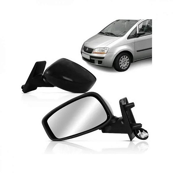 Retrovisor externo idea fiat de 2005 a 2010 lado esquerdo verde escuro elétrico