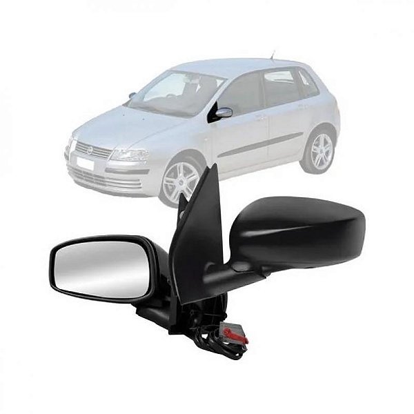 Retrovisor externo stilo fiat de 2003 a 2007 lado esquerdo verde escuro elétrico