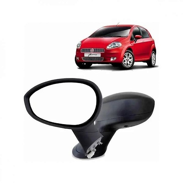 Retrovisor punto fiat de 2007 a 2012 lado esquerdo verde escuro externo elétrico