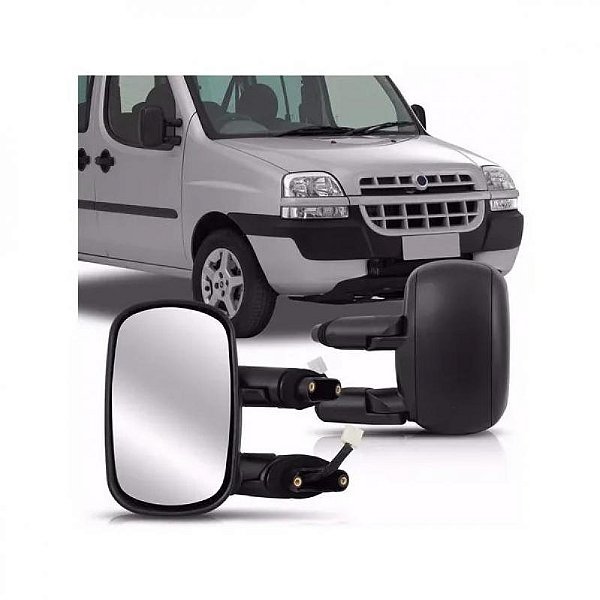 Retrovisor doblo fiat de 2001 a 2021 lado direito verde escuro externo elétrico convexo