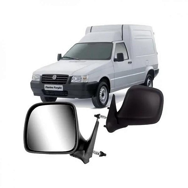 Retrovisor externo fiorino fiat de 2011 a 2013 lado esquerdo com controle manual e adaptação de 1997 a 2011