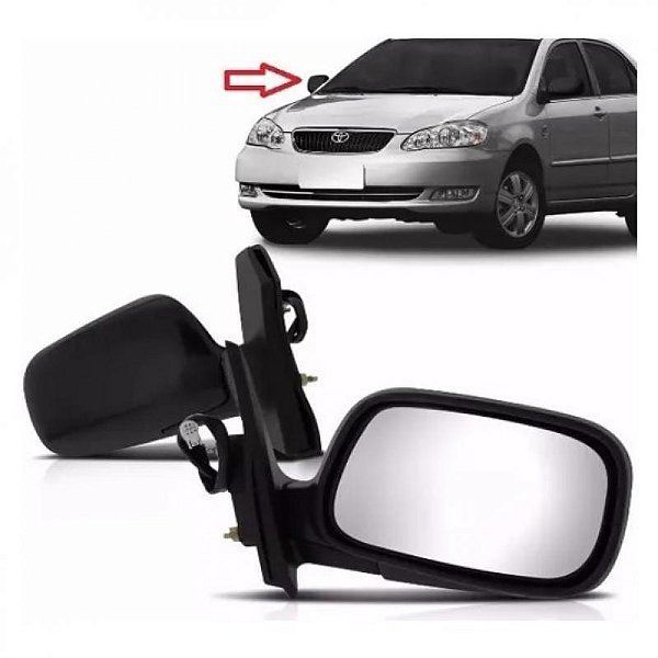 Retrovisor externo corolla toyota de 2003 a 2008 lado esquerdo verde escuro elétrico
